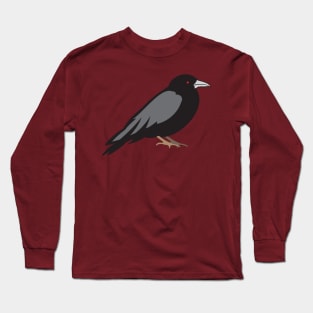 Gothic Raven with Red Eyes Long Sleeve T-Shirt